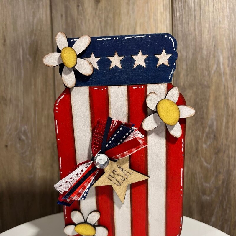 Patriotic Jar Diy - Etsy
