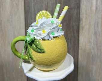 Mini Lemon Mug, Lemon Mini Mug, Lemon Drink, Fake Lemon Mini Mug