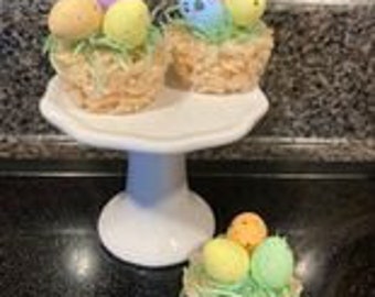 Fake Rice Snack Nest with Eggs, Fake Easter Nest, Fake Nest, Easter Decor, Fake Rice Snack Nest with Eggs