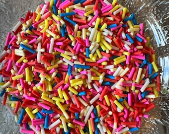 Elecrelive 100g Polymer Clay Slices - Mixed Flat Clay Beads For Resin & Crafts