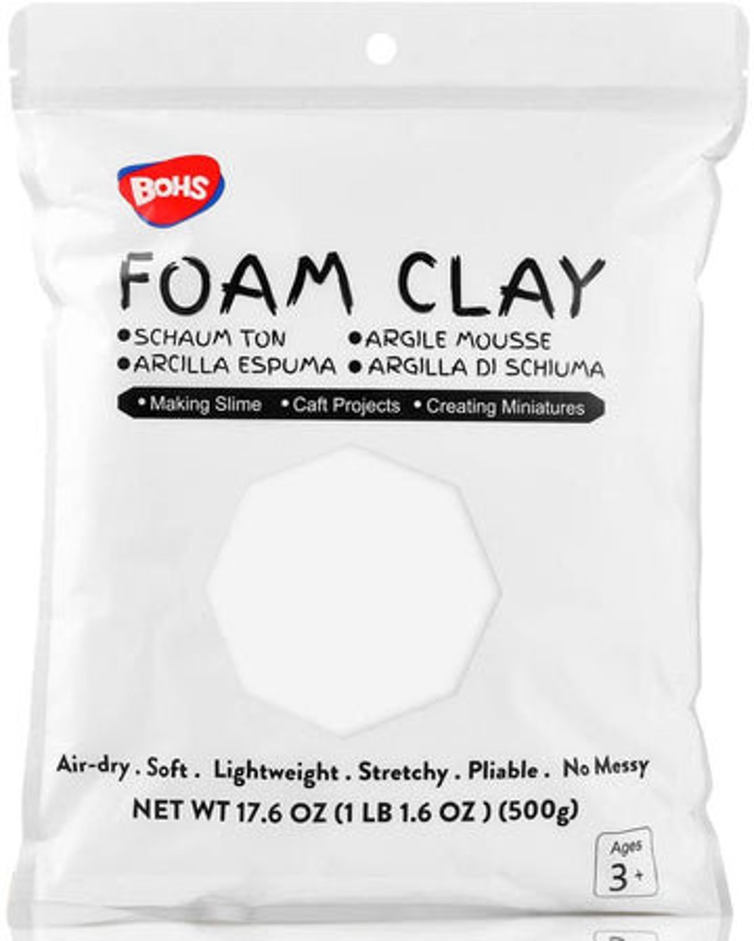 BOHS Foam Clay, BOHS Foam Moldeling Clay, BOHS Air Dry Clay, Air Dry