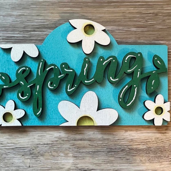 DIY Unfinished Spring Interchangeable Sign for Mini Interchangeable Sign Frame, Unfinished Interchangeable Spring Sign, Interchangeable Sign