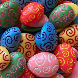 Fake Easter Egg Flat Back Cabochons