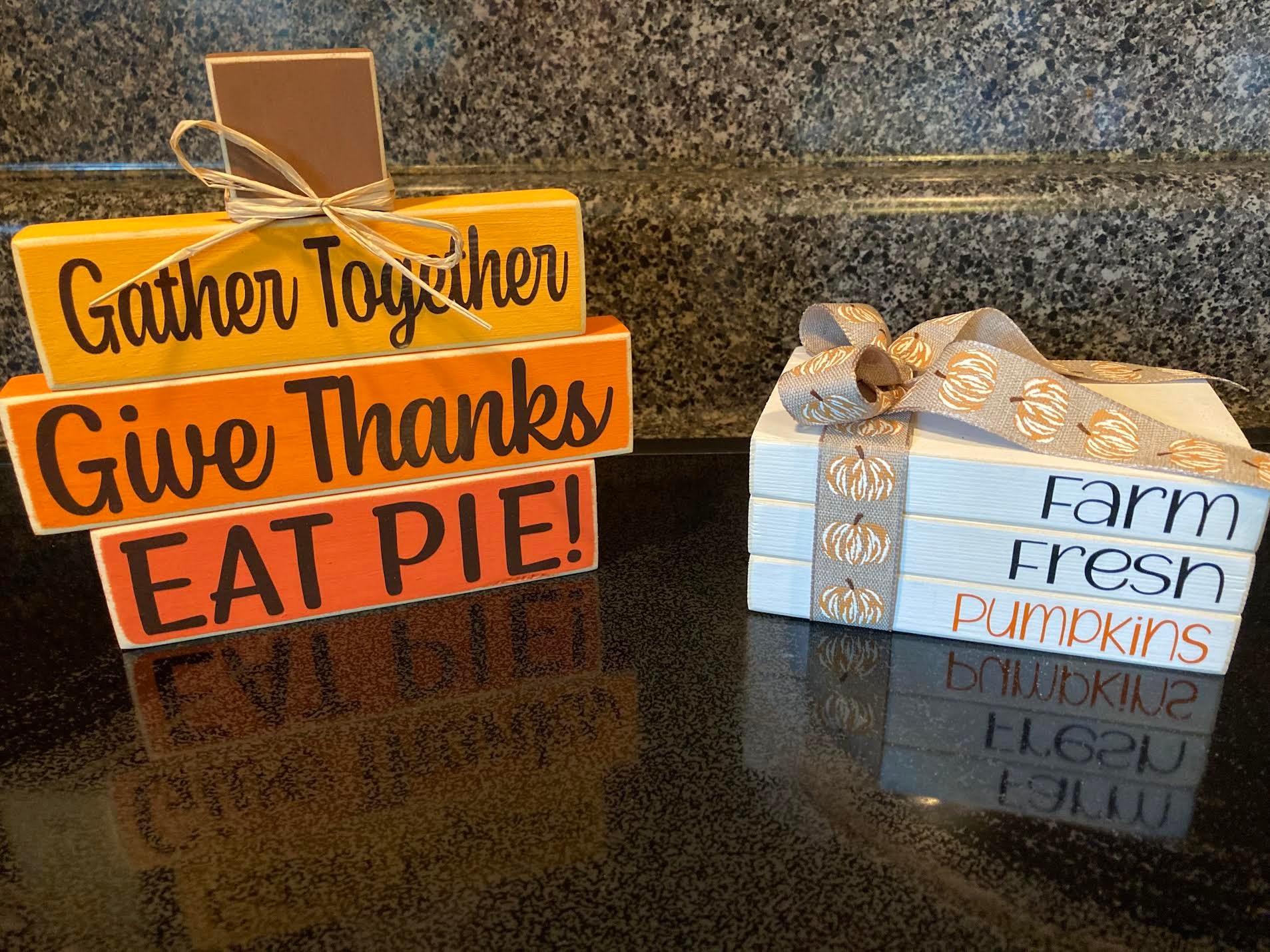 Stackable Sign Tiles Fall Stackable Sign, Wooden Stackable Sign, Fall Decor, Pumpkin Decor ...