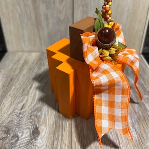 DIY Chunky Unfinished Wooden Pumpkin, Wood Pumpkin, Unfinished Pumpkin, Wood Cut Out, Pumpkin Cut Out, Pumpkin Wood Blanks, Pumpkin Kit