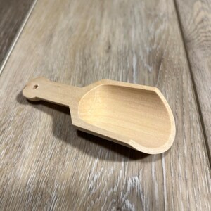 Unfinished Mini Wood Scoop, Unfinished Wooden Scoop, Wood Mini Scoop, Wood Scoop image 3