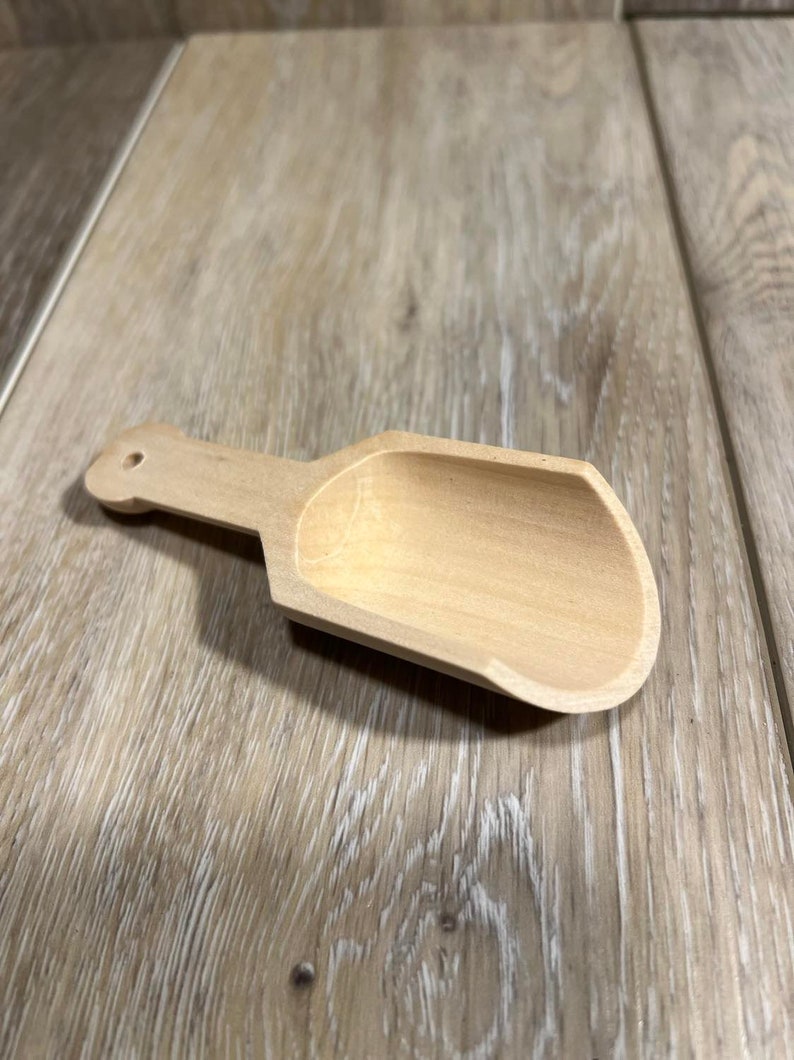 Unfinished Mini Wood Scoop, Unfinished Wooden Scoop, Wood Mini Scoop, Wood Scoop image 3