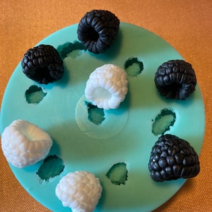 Realistic Raspberry Silicone Mold, Blackberry Silicone Mold,