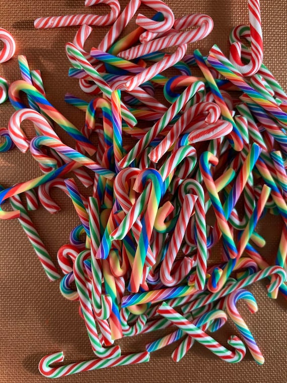 Mini Candy Canes Realistic Mini Candy Canes Mini Peppermint Etsy