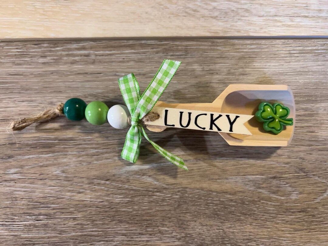 Wooden Scoop Lucky Scoop St Patricks Scoop Shamrock Mini Etsy