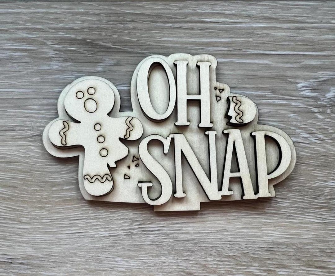 DIY Unfinished Oh Snap Gingerbread Insert for Small Interchangeable ...