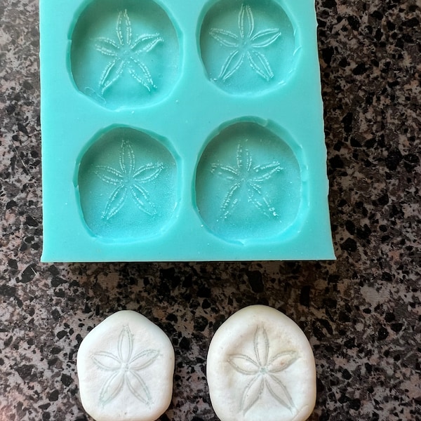 4 Cavity Sand Dollar Silicone Mold