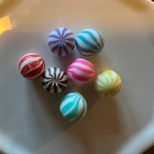 Fake Peppermint Ball Mixed Candy, Peppermint Cabochon