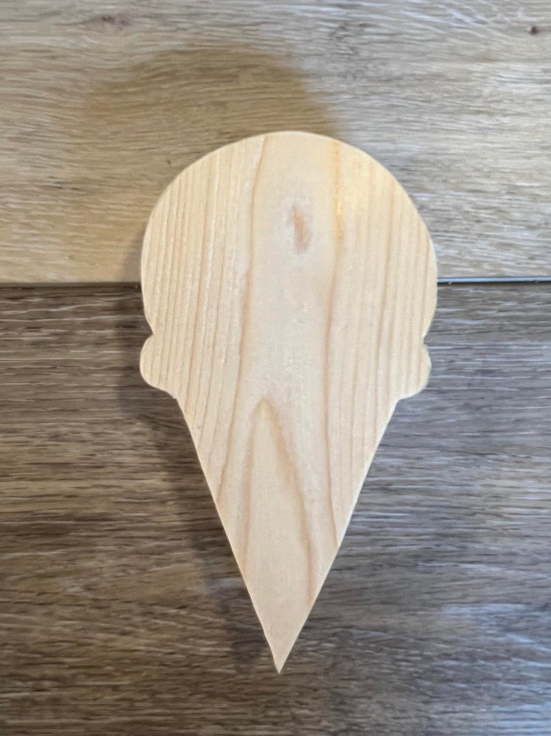 Wooden Ice Cream Cone Cut Out Wood Ice Cream Cut Out Wood - Etsy