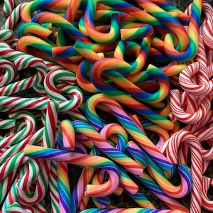 Fake Mini Candy Canes by Glitter Heart Co.™