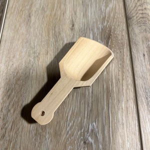 Unfinished Mini Wood Scoop, Unfinished Wooden Scoop, Wood Mini Scoop, Wood Scoop image 2