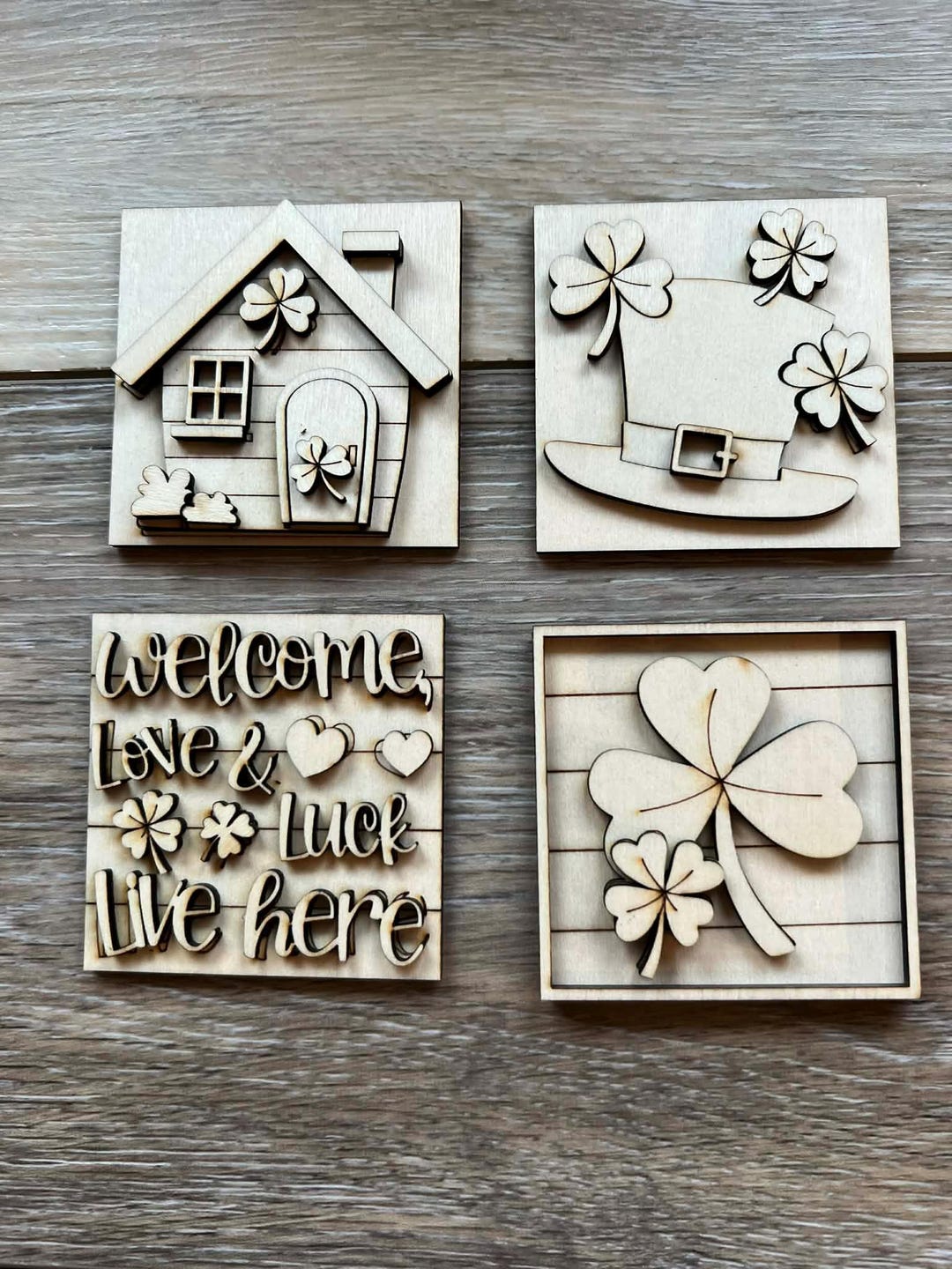 DIY Unfinished St Patrick Interchangeable Mini Tile Blanks, Unfinished ...