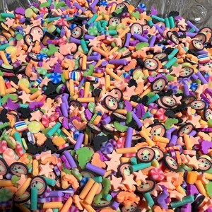 Fake Halloween Sprinkles, Polymer Clay Fake Sprinkles, Halloween Polymer Sprinkles, Halloween Polymer Clay Sprinkles, Halloween Shaker