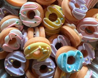 Donut Flat Back Cabochons, Donut Cabochons, Donut Flat Backs