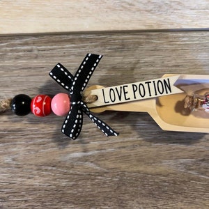 Wooden Scoop, Love Potion Scoop, Valentine Scoop, Valentine Mini Scoop, Valentine Decor, Mini Scoop, Love Decor, Love Potion Decor