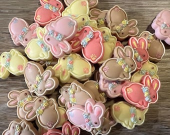 Fake Bunny Flat Back Cabochons, Easter Cabochons, Bunny Cabochons, Easter Flat Back, Fake Food Decor, Fake Bake Supply