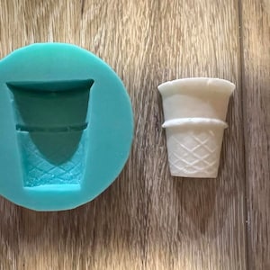 Half Mini Ice Cream Cone Silicone Mold, Realistic Half Mini Ice Cream Cone Mold