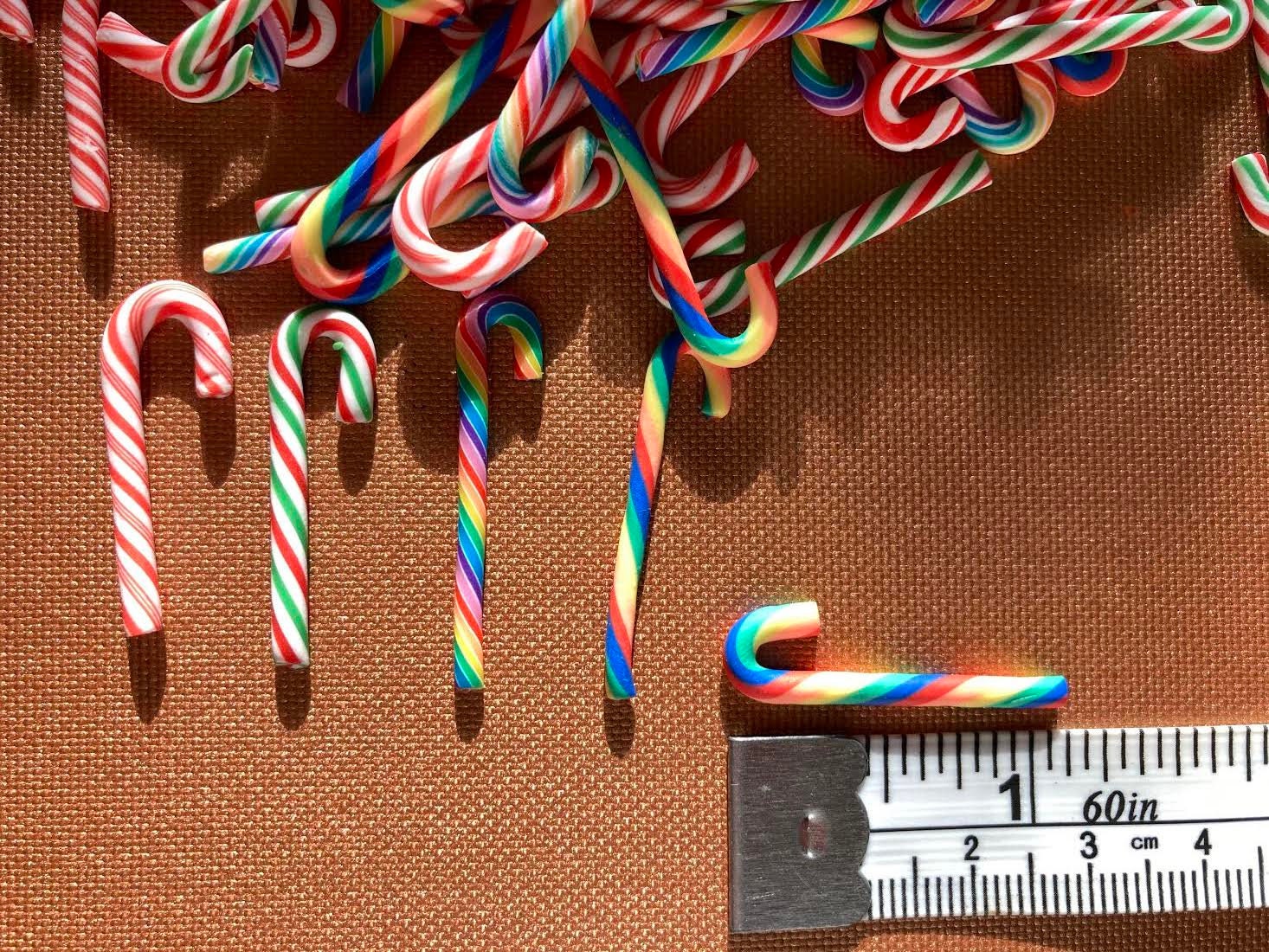 Mini Candy Canes Realistic Mini Candy Canes Mini Peppermint Etsy