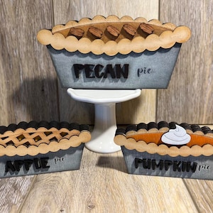 Finished Pie Shelf Sitter, Finished Wood Pie, Finished Wood Pie Shelf Sitter, Finished Wood Pie Blanks, Finished Pie Blanks