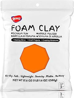  Modeling Foam Clay, 500g Soft Air Dry Clay for Adults  Lightweight DIY Creative Art Supplies with Sculpting Tools,Suitable for  Cosplay/Crafts/Design/Shaping-Grey : Everything Else