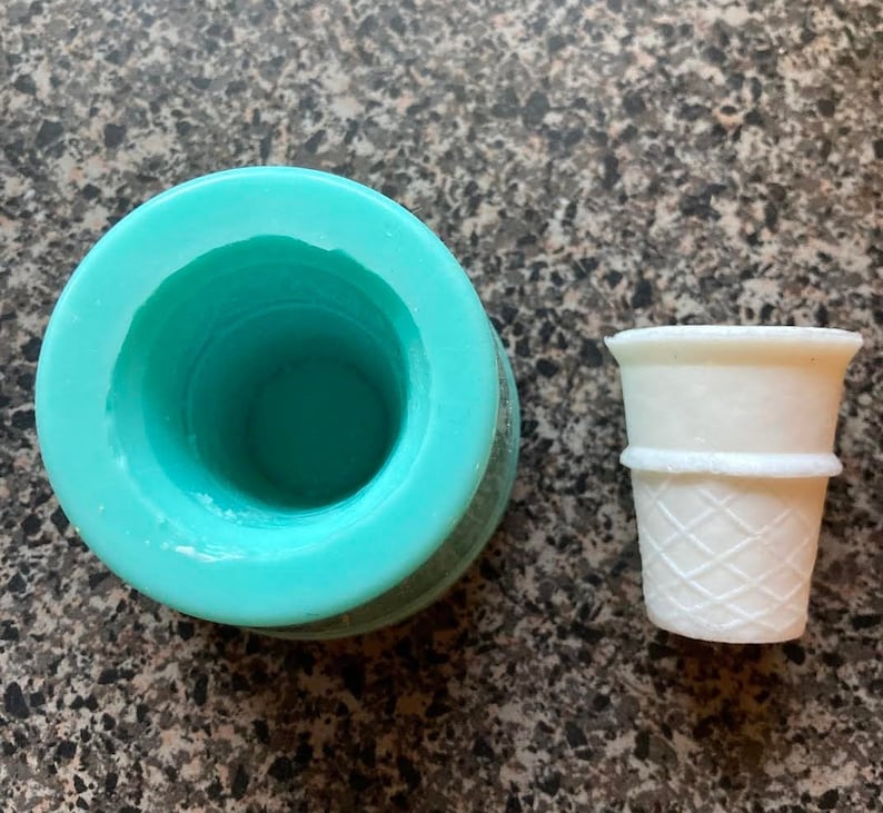 Mini Ice Cream Cone Silicone Mold Etsy