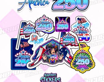 America 250 Celebration Sticker Set [Hand-Made, No AI]