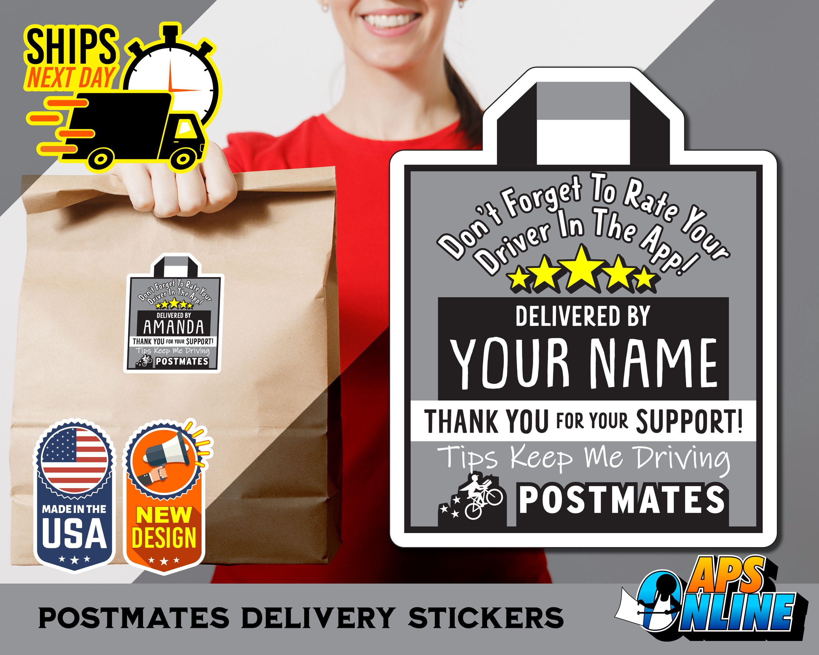 postmates food delivery bag