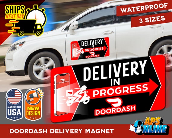DoorDash Delivery - Car Magnet - Magnetic Sign