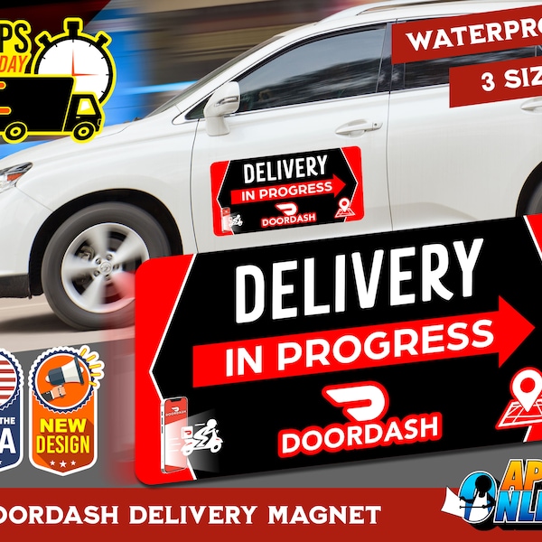 Doordash Car Sign Etsy
