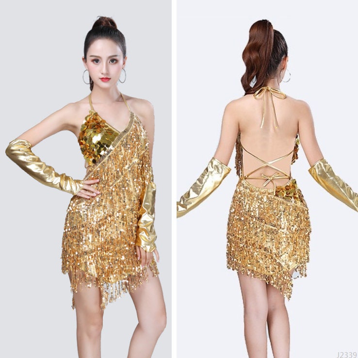 Festival Sequin Fringe Rose Gold Mini Dress Diamond Bachelorette