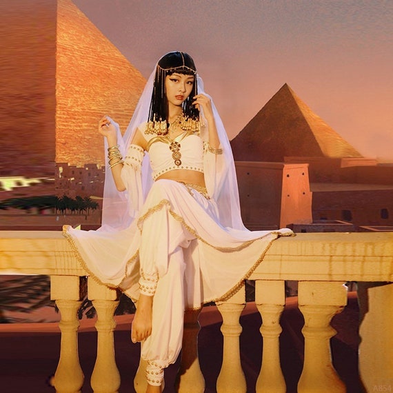 Donne adulte Cleopatra Cosplay Dea greca Vestito fatto a mano Danza del  ventre Festa di carnevale di Halloween Costume da principessa egiziana  Afrodite -  Italia