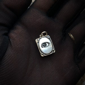 Custom Engraved Eye Necklace, Personalized Lover's Eye Pendant (Pre-order! 3-4 week processing time)