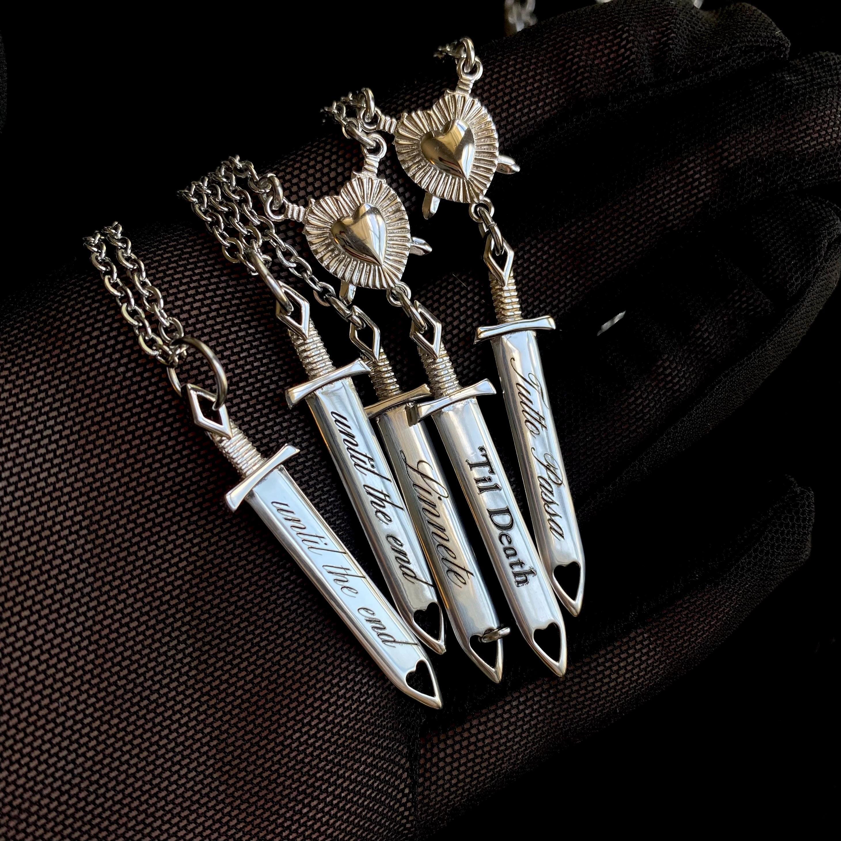 Silver Sword Necklace - Etsy