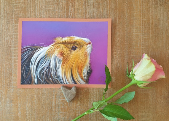 Cute Guinea Pig Paint by Numbers Adult Flowers Pet Paint by Number for Wall  Decor Animal Art Paint by Numbers for Adults Beginner Oil Painting Kits