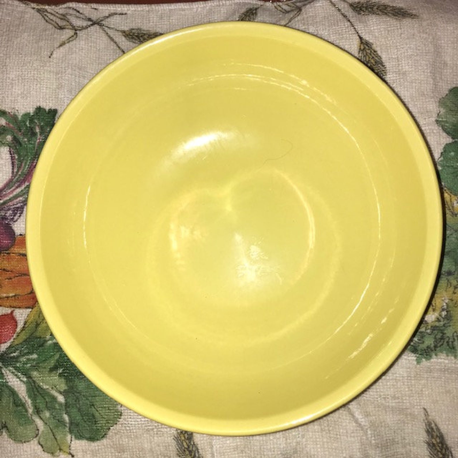 Hall's Kitchenware Cheerful Yellow Serving Bowl Etsy