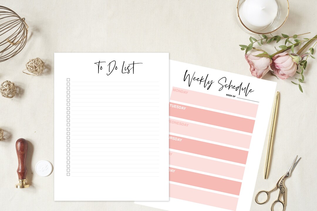 To Do List Printable Minimalist. Printable PDF To-do List, Tracker for ...