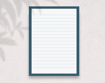 Printable Digital Diary Writing Paper With and Without Lines, Letter ...
