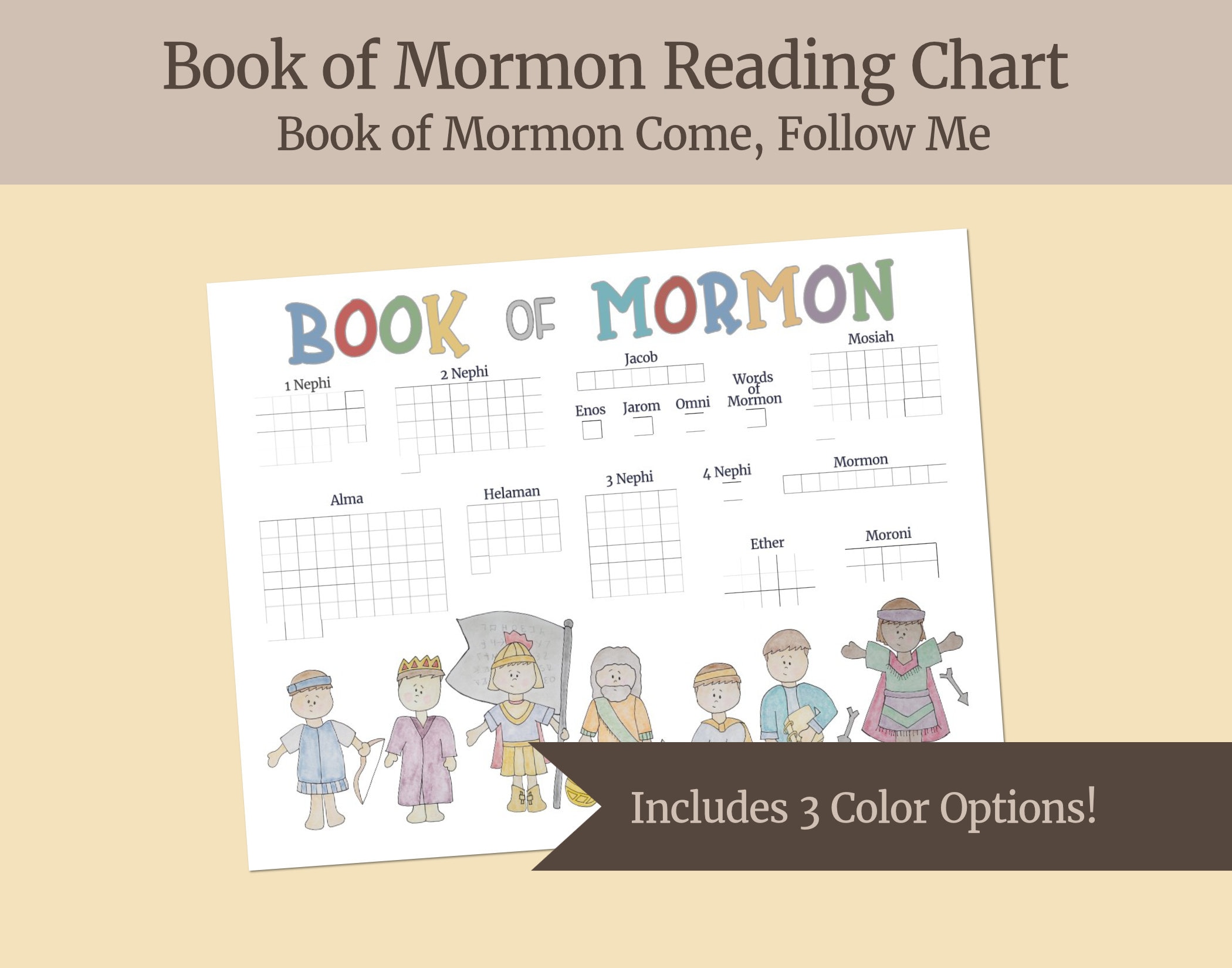 Book of Mormon Reading Chart for LDS Primary, LDS Families LDS Come ...