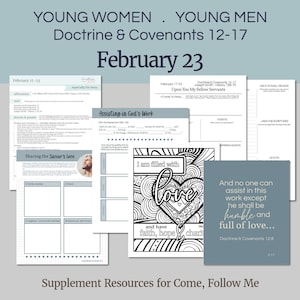 February 17-23 -D&C 12-17 - LDS Youth Lesson Helps - Come Follow Me 2025 Doctrine and Covenants- &quot;Upon You My Fellow Servants&quot; | YW, YM