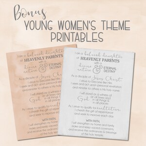 YW Theme Printables 2020 New YW Theme Young Women's Theme Study Guide ...