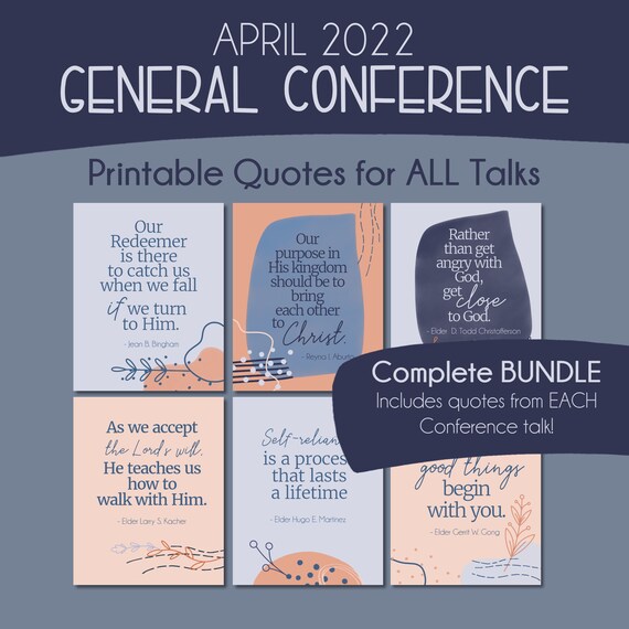 General Conference April 2022 Printable Quotes BUNDLE LDS Etsy