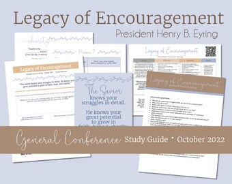 Legacy of Faith - President Henry B. Erying - General Conference Study Kit - October 2022, FHE Lesson, Relief Society Lesson Plan Ideas