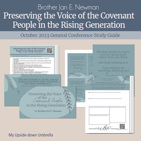 Preserving the Voice of the Covenant People in the Rising Generation - Brother Jan E. Newman - October 2023 General Conference, RS Lesson