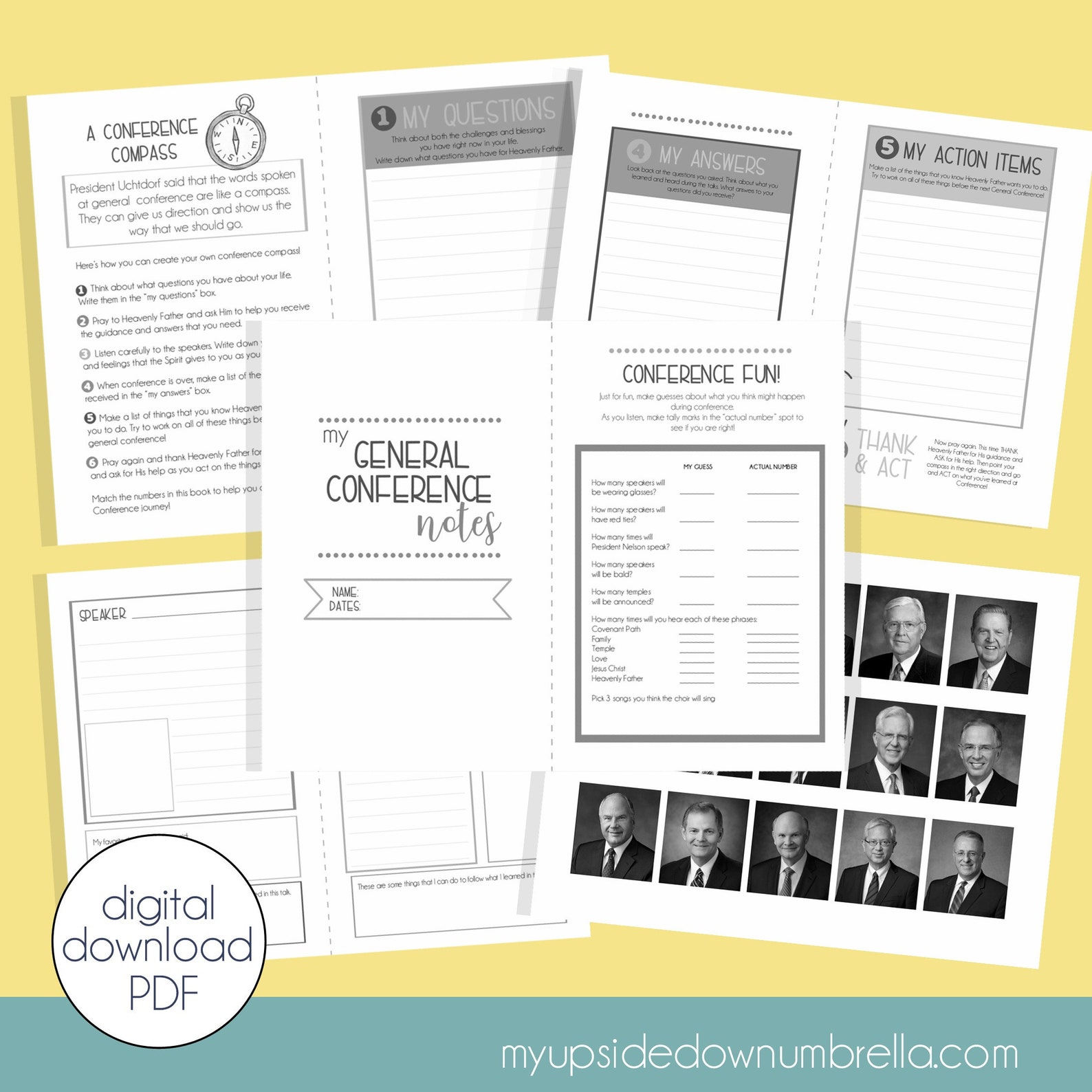 October 2022 General Conference Workbook for Kids Conference Etsy