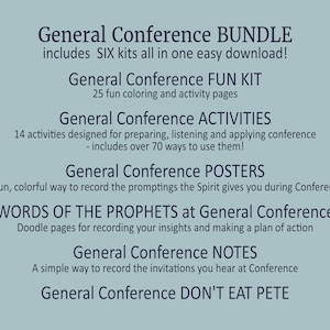 LDS General Conference Activity Bundle, Coloring Pages, Games (digital ...